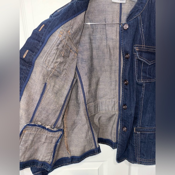 Chico’s Platinum Denim Jacket – Size 2 – Dark Wash Stretch Denim - Picture 7 of 9